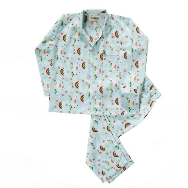 Boy's & Girl's Cotton Block Printed Night Suit Pack of 1 (2-3 Years, Black Elephant)