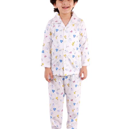 Boy's & Girl's Cotton Printed Night Suit Set Pack of 1