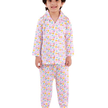 Boy's & Girl's Cotton Printed Night Suit Set Pack of 1