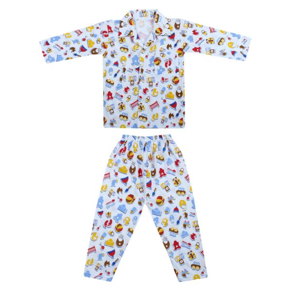 Boy's & Girl's Cotton Printed Night Suit Set Pack of 1