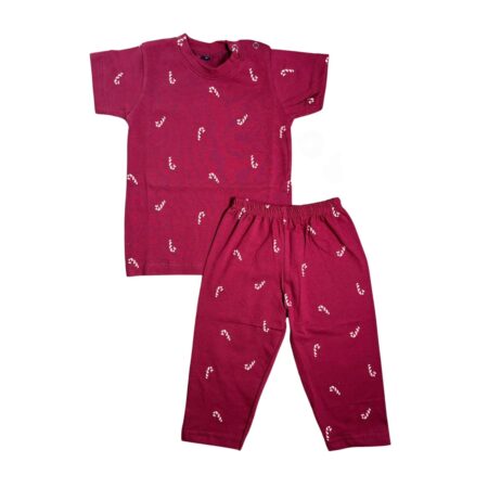 Boys & Girls | Unisex Cotton Short Sleeve Top and Pyjama Combo Set | Nightwear/Sleepsuit/Sleepwear/Loungewear Night Suit for Boys and Girls (1-5 Years)