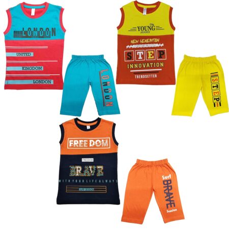 BOYS SLEEVELESS CUT & SEW SET DRESS