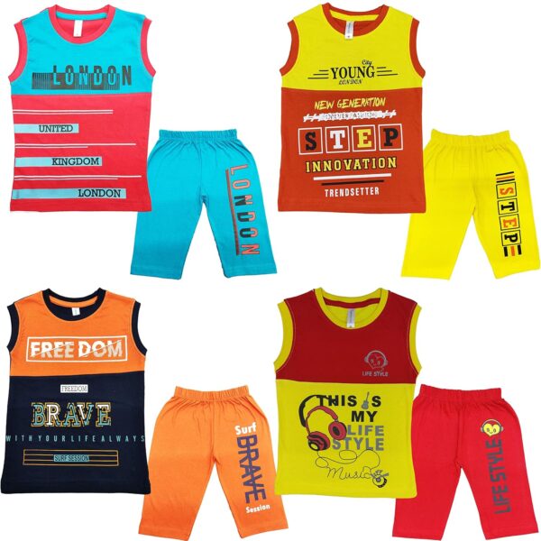 BOYS SLEEVELESS CUT & SEW SET DRESS