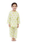 Boys & Girls l Cartoon Design Cotton Night Suit | Kids Light Green Sleepsuit | Girl Pajama Set | Nightwear Suit Girls | Baby Dress | Kids T-Shirt & Pajama | Sleepwear...