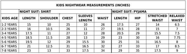 Cotton Night Suit for Boys & Girls, Kids Pajama Set, Baby Girls Top-Pant Set, P02