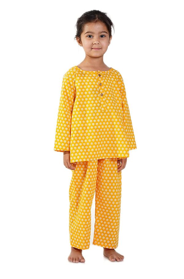 Cotton Night Suit for Boys & Girls, Kids Pajama Set, Baby Girls Top-Pant Set, P02