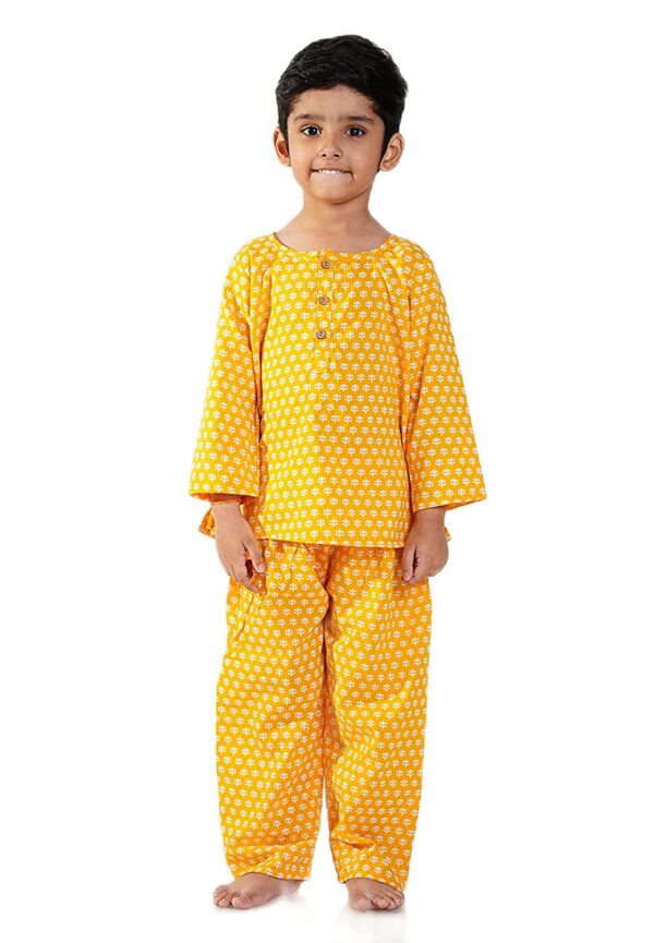 Cotton Night Suit for Boys & Girls, Kids Pajama Set, Baby Girls Top-Pant Set, P02