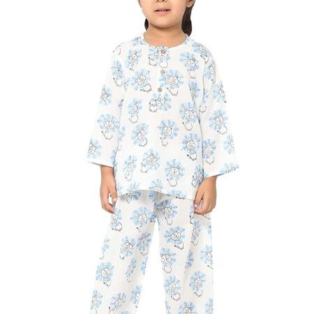 Cotton Night Suit for Boys & Girls | Pajama Sets | Baby Top & Pant | Kids Dress | Printed Night Dress | Sleepwear Suit | P-3