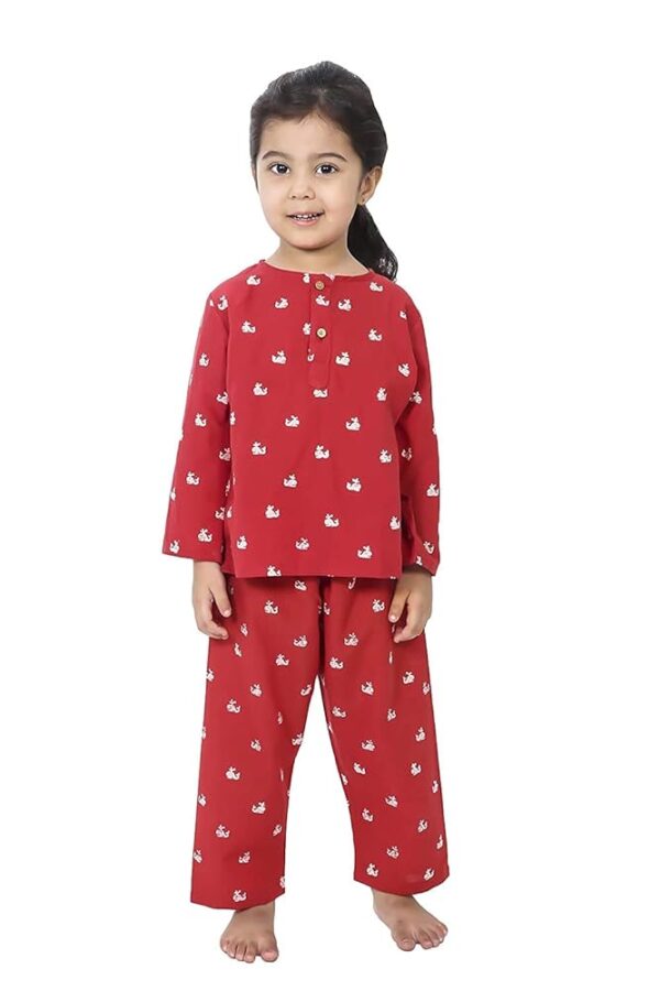 Cotton Night Suit Girls | Pajama Sets Girls | Baby Top & Pant | Kids Dress | Kids Pajama Sets | Kids Printed Night Dress | Sleepwear Suit | Top Pajama Set.