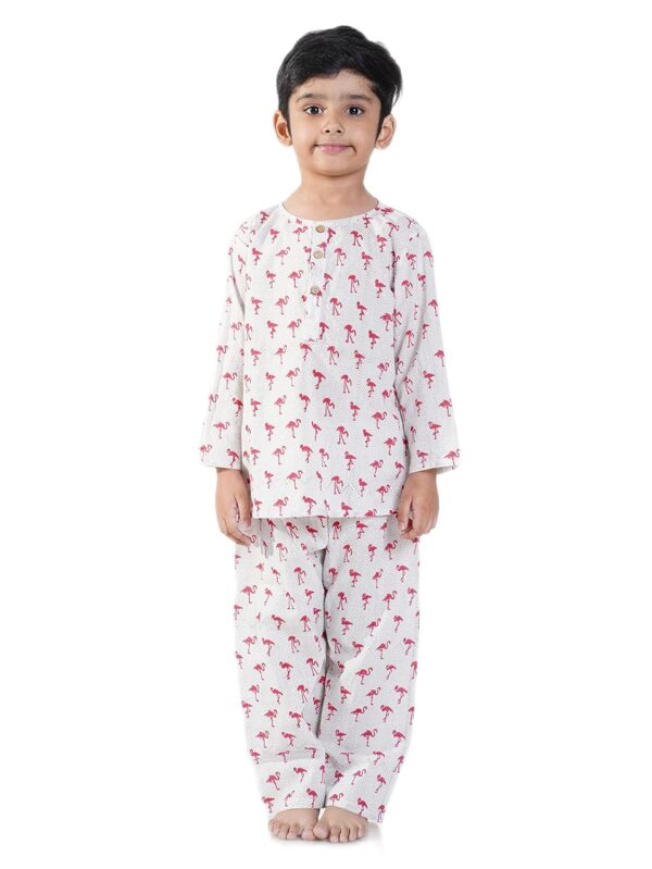 Cotton Night Suit for Boys & Girls | Kids Pajama Set | Baby Girls Top-Pant Set | Kids Dress