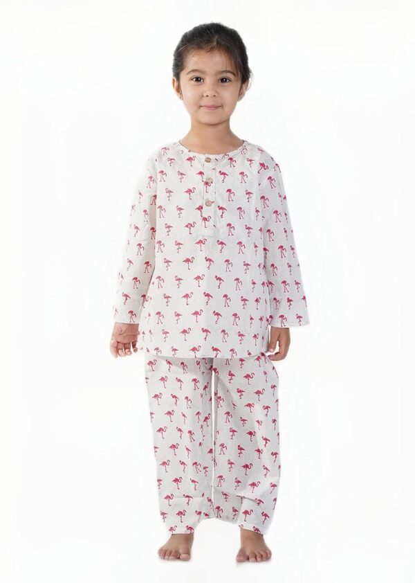 Cotton Night Suit for Boys & Girls | Kids Pajama Set | Baby Girls Top-Pant Set | Kids Dress
