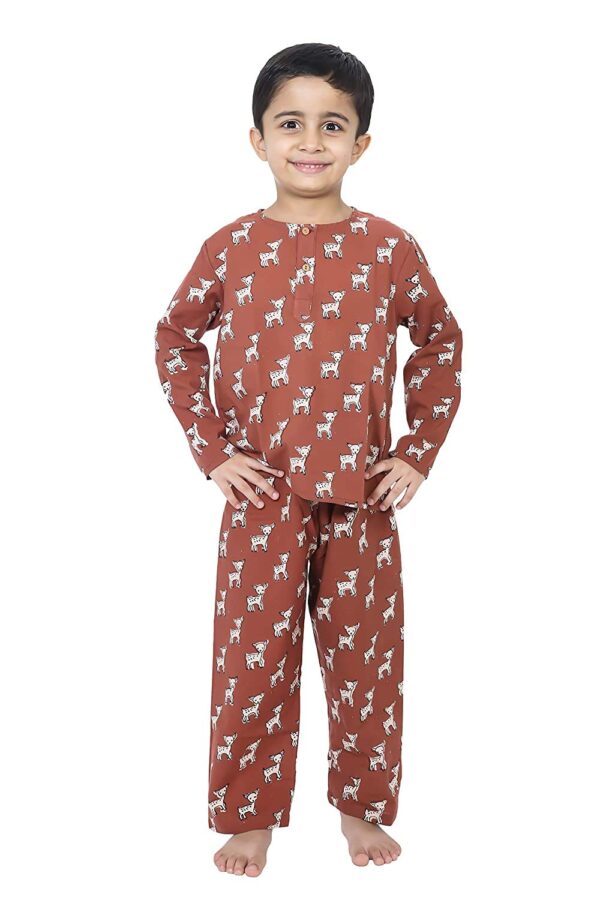 Cotton Night Suit for Boys & Girls | Pajama Sets | Baby Top & Pant | Kids Dress | Printed Night Dress | Sleepwear Suit | P-3