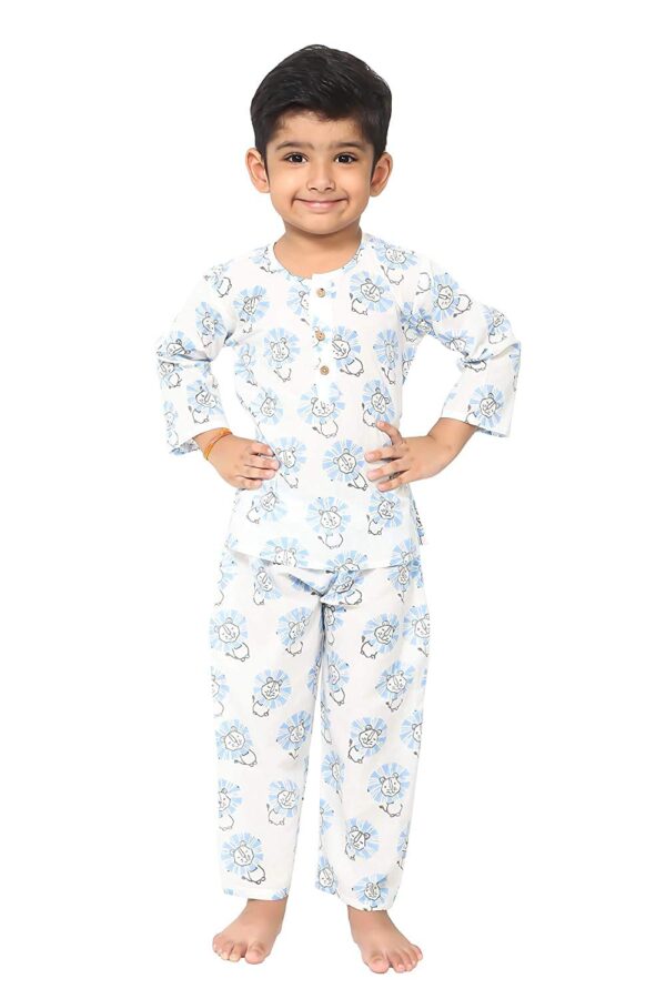 Cotton Night Suit for Boys & Girls | Pajama Sets | Baby Top & Pant | Kids Dress | Printed Night Dress | Sleepwear Suit | P-3