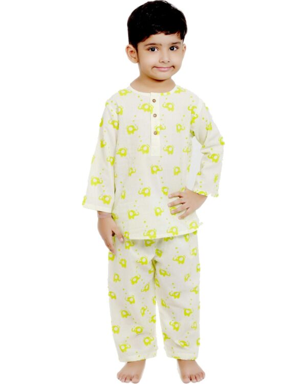 Cotton Night Suit for Boys & Girls | Pajama Sets | Baby Top & Pant | Kids Dress | Printed Night Dress | Sleepwear Suit | P-3