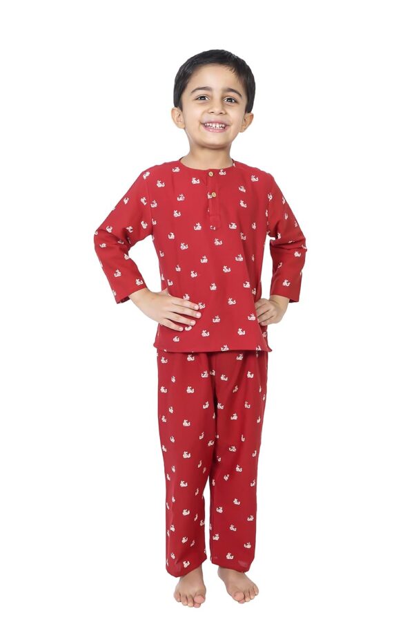 Cotton Night Suit for Boys & Girls | Pajama Sets | Baby Top & Pant | Kids Dress | Printed Night Dress | Sleepwear Suit | P-3