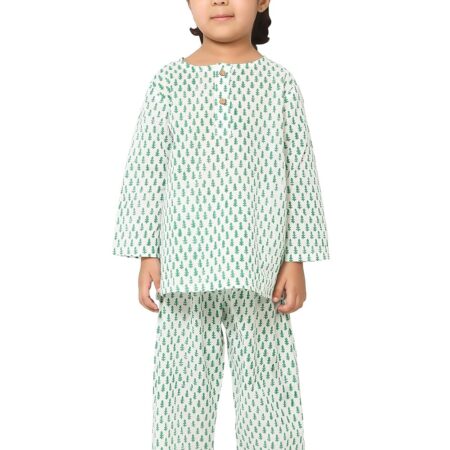 Cotton Night Suit for Boys & Girls | Pajama Sets | Baby Top & Pant | Kids Dress | Printed Night Dress | Sleepwear Suit | P-3
