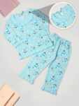 Cotton Printed Full Sleeve Night Suit for Kids, Sleepwear for Girl, Loungewear Cotton Blend Shirt & Pyjama Set, Sleepsuit for Kid, Nightdress for Girls, Night Dress for...
