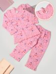 Cotton Printed Full Sleeve Night Suit for Kids, Sleepwear for Girl, Loungewear Cotton Blend Shirt & Pyjama Set, Sleepsuit for Kid, Nightdress for Girls, Night Dress for...