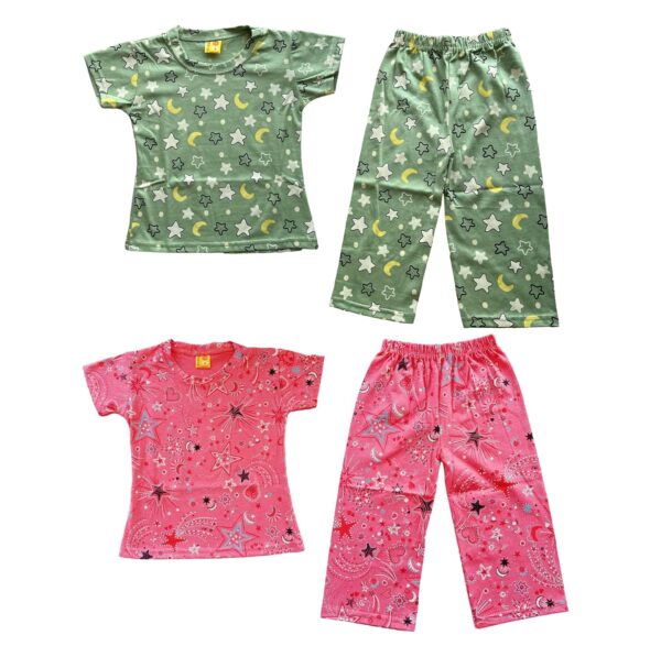 Cotton Printed Pyjama Set | Printed | Cotton | Night Suit | Nightwear | Sleepwear | Sleepwear Baby Products | Pajama Set | Full Cover Dress | 2-3 Years