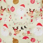 Cotton, Regular Fit, Sleigh Ride Print Kurta Style Night Suit Pyjama Set for Kids