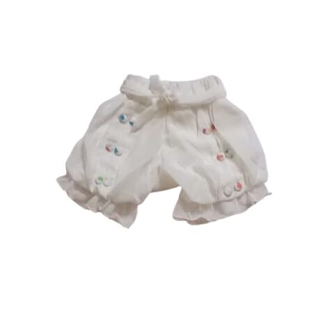 Dynasty Two Piece Set White Frock and Pant with Vibrant Multicolor Print for kids Toddler Girls (1-2 Years)