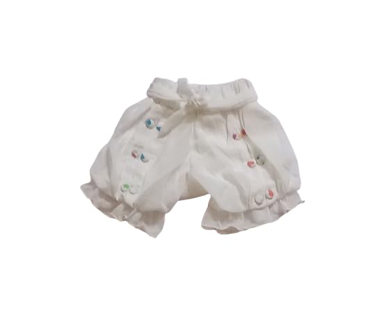 Two Piece Set White Frock and Pant with Vibrant Multicolor Print for kids Toddler Girls (1-2 Years)