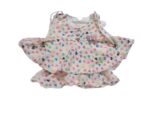 Two Piece Set White Frock and Pant with Vibrant Multicolor Print for kids Toddler Girls (1-2 Years)
