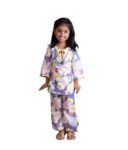 Kids Cotton Round Neck Full Sleeves Regular Floral Printed Kurti with Sharara For Baby Girls