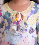 Kids Cotton Round Neck Full Sleeves Regular Floral Printed Kurti with Sharara For Baby Girls