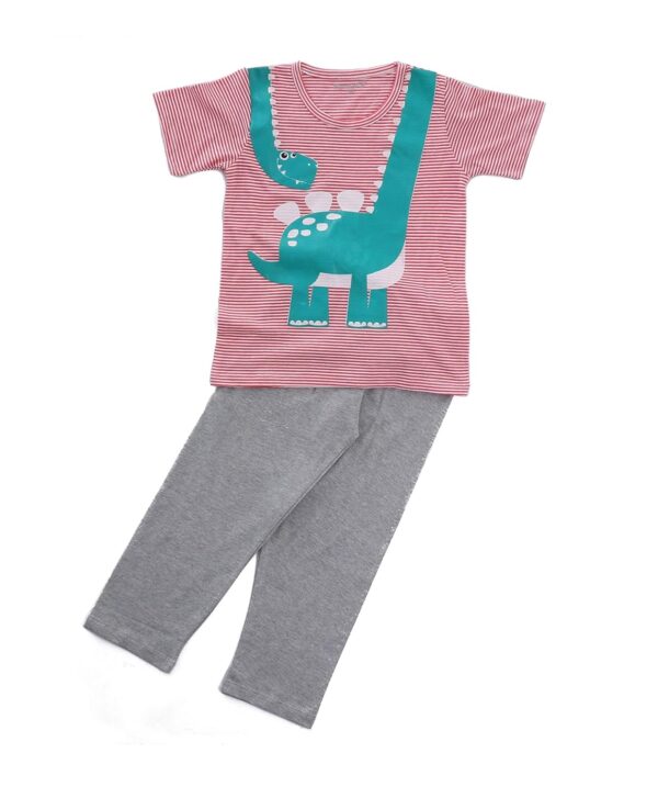 Kids Print Half Sleeves All Day and Night Wear Dress Night Suit T-Shirt & Shorts for Girls