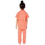 Girl Rainbow Orange Night Dress for Baby Girl Suitable for Night Sleepwear Pajama Suit Sets for Kids [ Orange] 1 Years to 2 Year