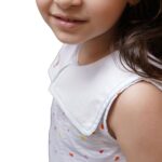Girls Cotton Backyard Beach Frock - Sleeveless White Casual Summer Outfit with Puritan Collar, All-Over Print & Embroidery | Lightweight & Stylish for Everyday Wear