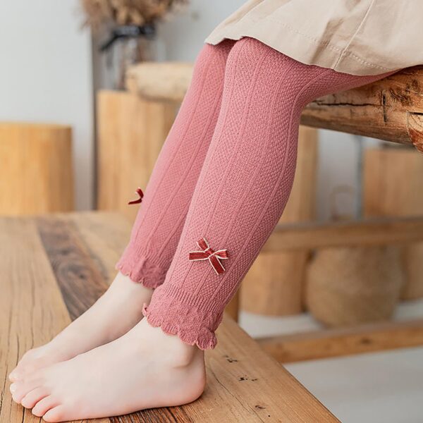 Girls Leggings Spring and Autumn Cotton Lace Tights for Toddlers