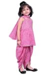 Girls Printed Pure Cotton With Dhoti Pants & Dupatta