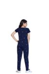 Girls Night Dress | Cotton T-Shirt & Pajama Set | Kids Night Suit | Baby Nightware | Navy Blue