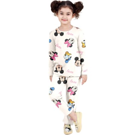 Kids Night Suit | Sleep Wear | Jogger Trouser Full Sleeves Tshirt | Elasticated Waist | Hypoallergenic Sweat Absorber Anti Rash Dress Bottom Pyjama Tee Boys Girls |...