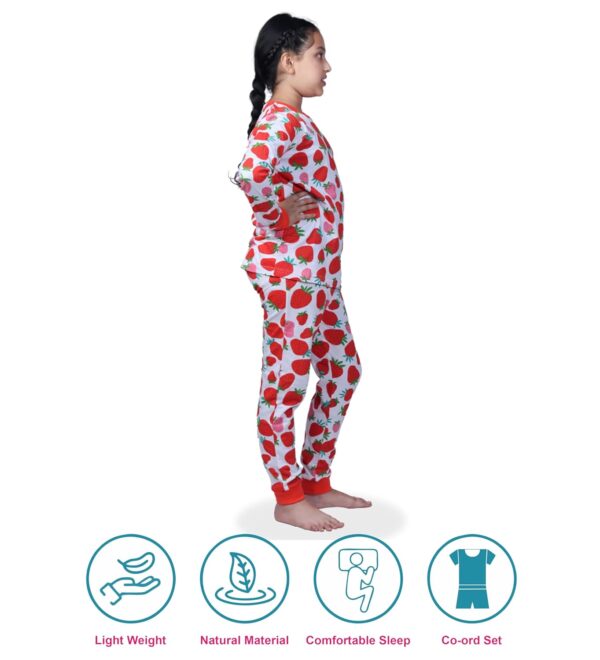 Girls Nightwear | Bottom Pyjama Tshirts | Breathable Fabric Pajama Sets | Cotton Night Dress Jogger | Trouser Full Sleeves Tshirt Night Suit for Kids|Pack 1