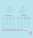 Girls Nightwear | Bottom Pyjama Tshirts | Breathable Fabric Pajama Sets | Cotton Night Dress Jogger | Trouser Full Sleeves Tshirt Night Suit for Kids|Pack 1