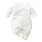 Boys and Girls Cotton Graphic Print Bodysuit In White Color