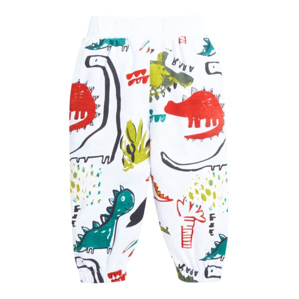 Boys Cotton All-Over Print T-Shirt with Jacket and Pants Set in Green Color