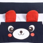 Boys Cotton Stripes Bear Print Half Sleeves T-shirt and Joggers Set In Multi Color