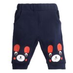 Boys Cotton Stripes Bear Print Half Sleeves T-shirt and Joggers Set In Multi Color