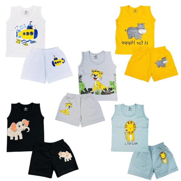 Baby & Kids Summer Wear/T-shirt & Short/Cotton Summer Dress/Cut Sleeves T-shirt Nekar