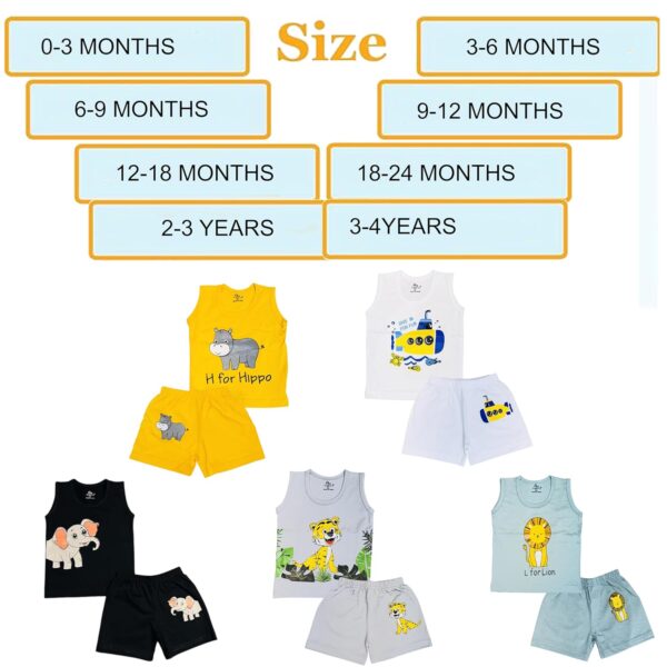 Baby & Kids Summer Wear/T-shirt & Short/Cotton Summer Dress/Cut Sleeves T-shirt Nekar