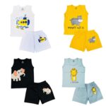 Baby & Kids Summer Wear/T-shirt & Short/Cotton Summer Dress/Cut Sleeves T-shirt Nekar