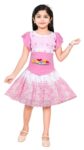 Kids Girl's Cotton Blend Top with Skirt (Pink,1-2 Years)