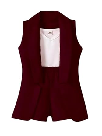 Three Piece Dress for Girls Jacket Top and Shorts Cotton Open Front Suits Set