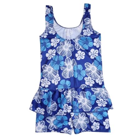 Stylish Swiming Costume for Girls | 1 Piece Swimsuit (Blue, 2-3 yr)