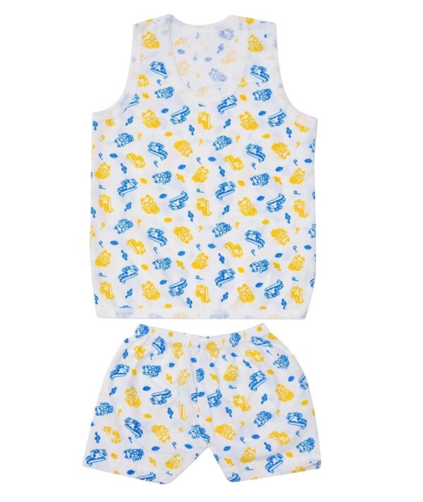 Baby Boy and Baby Girl's Summer Cartoon Print Sleevelees Soft Cotton Casual Vest
