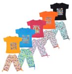 Pyjama Set for Girls/Night Suit for Girls/Nightwear/Sleepwear/Loungewear for Girls Combo Pack of 5